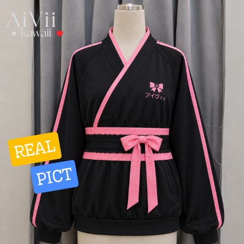 AiVii Kimono Track Jacket With Obi