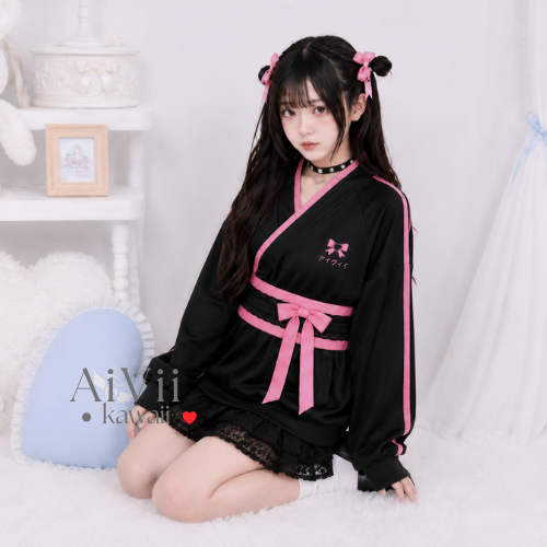 AiVii Kimono Track Jacket With Obi