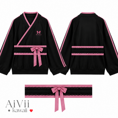 AiVii Kimono Track Jacket With Obi
