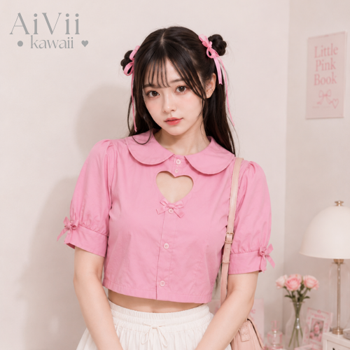 AiVii Amour Heart Crop Top
