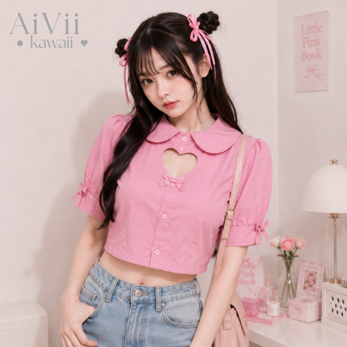 AiVii Amour Heart Crop Top